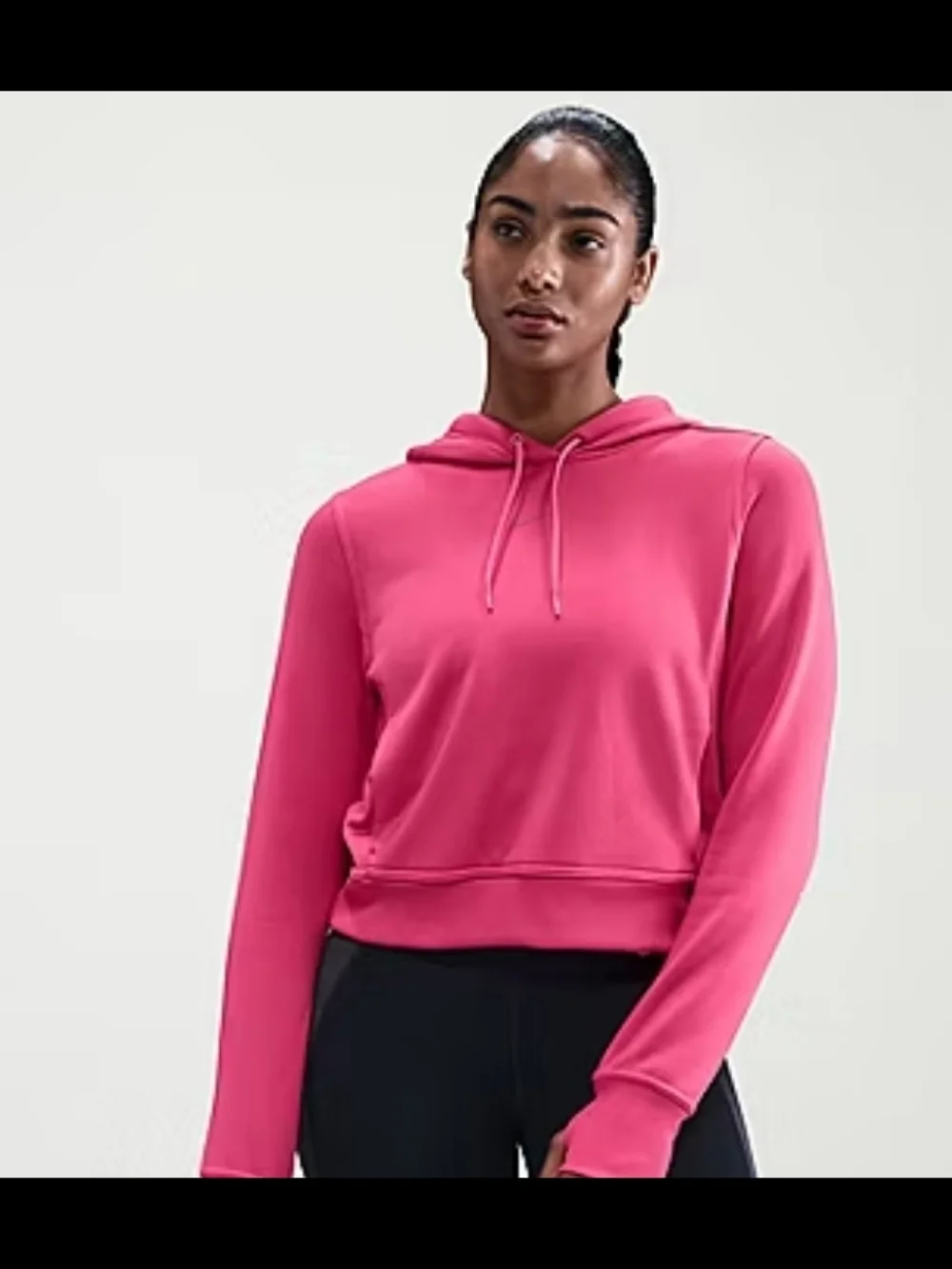Nike Therma-FIT One Women’s Cropped Pullover Hoodie FB5210-666 Pink Large